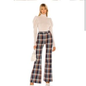 Revolve Petersyn Fabio Plaid Flare Pant